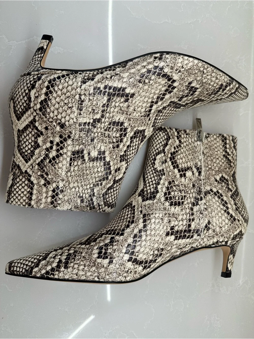 NWT-NIB|| Marc Fisher Itzia Snake-Print Ankle Boot. Size: 9.5M Women’s